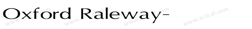 Oxford Raleway字体转换
